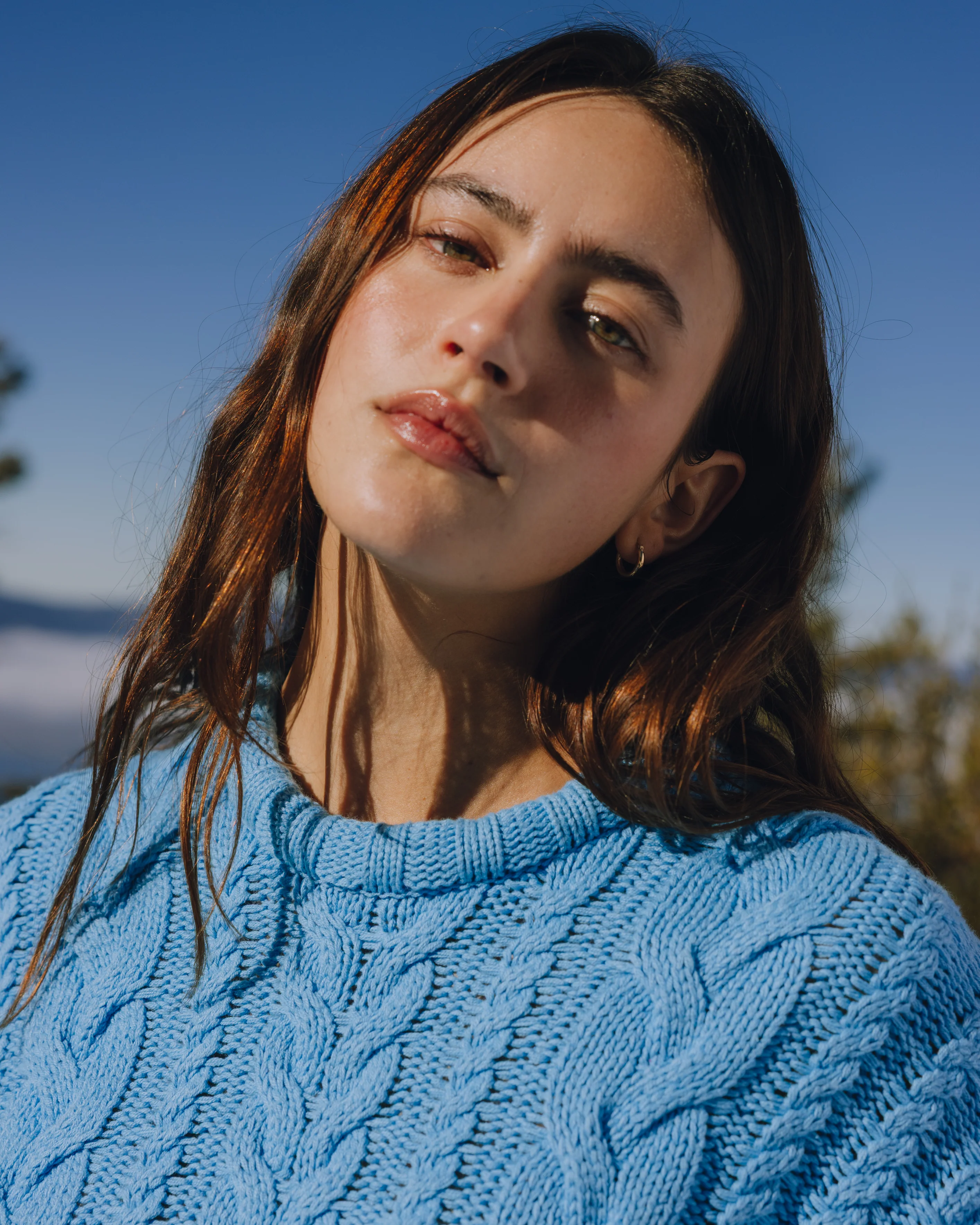 Cable Knit Oversized Sweater - Malibu - Image 3