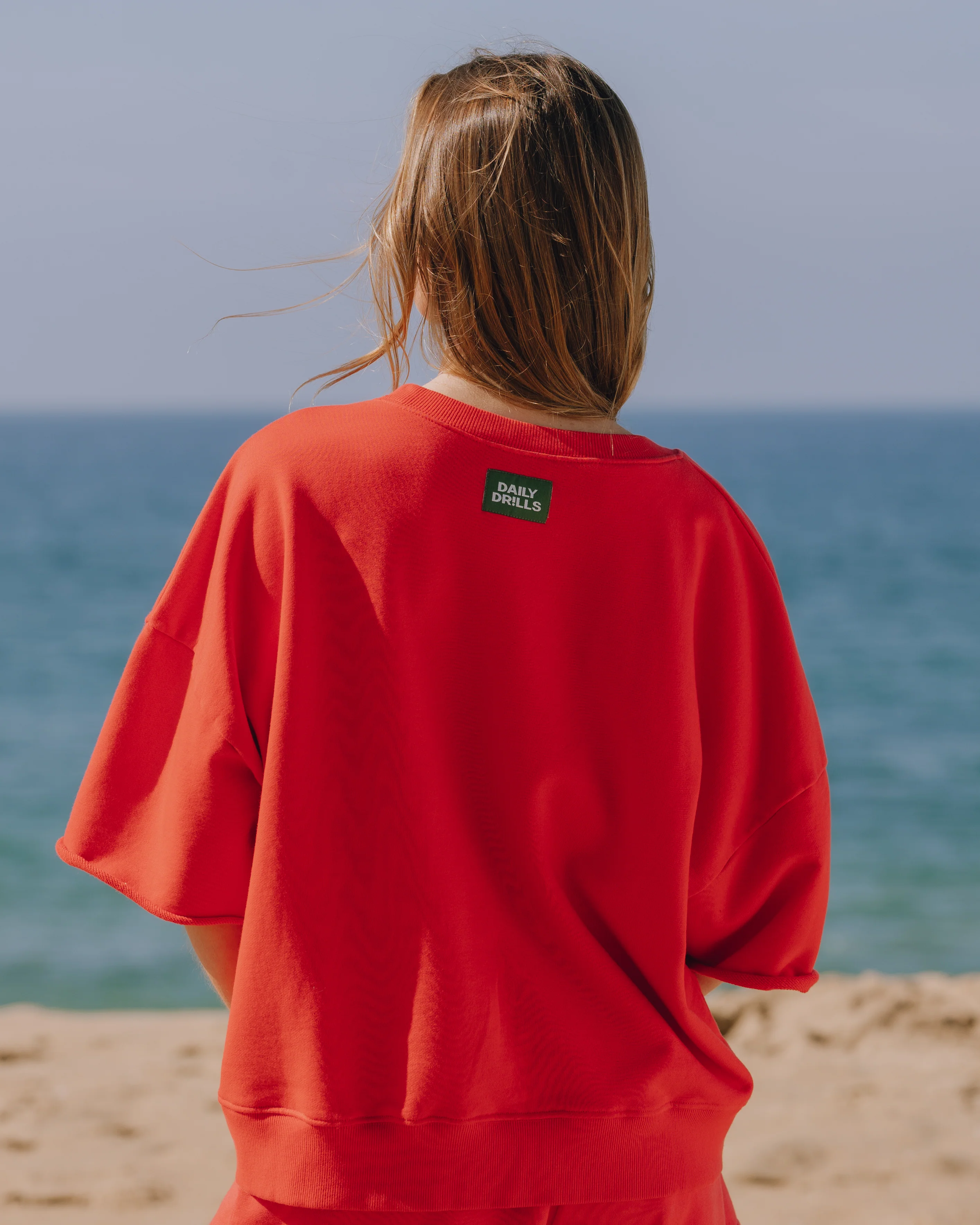 Cropped Sleeve Daily Crew - Heart - Image 3