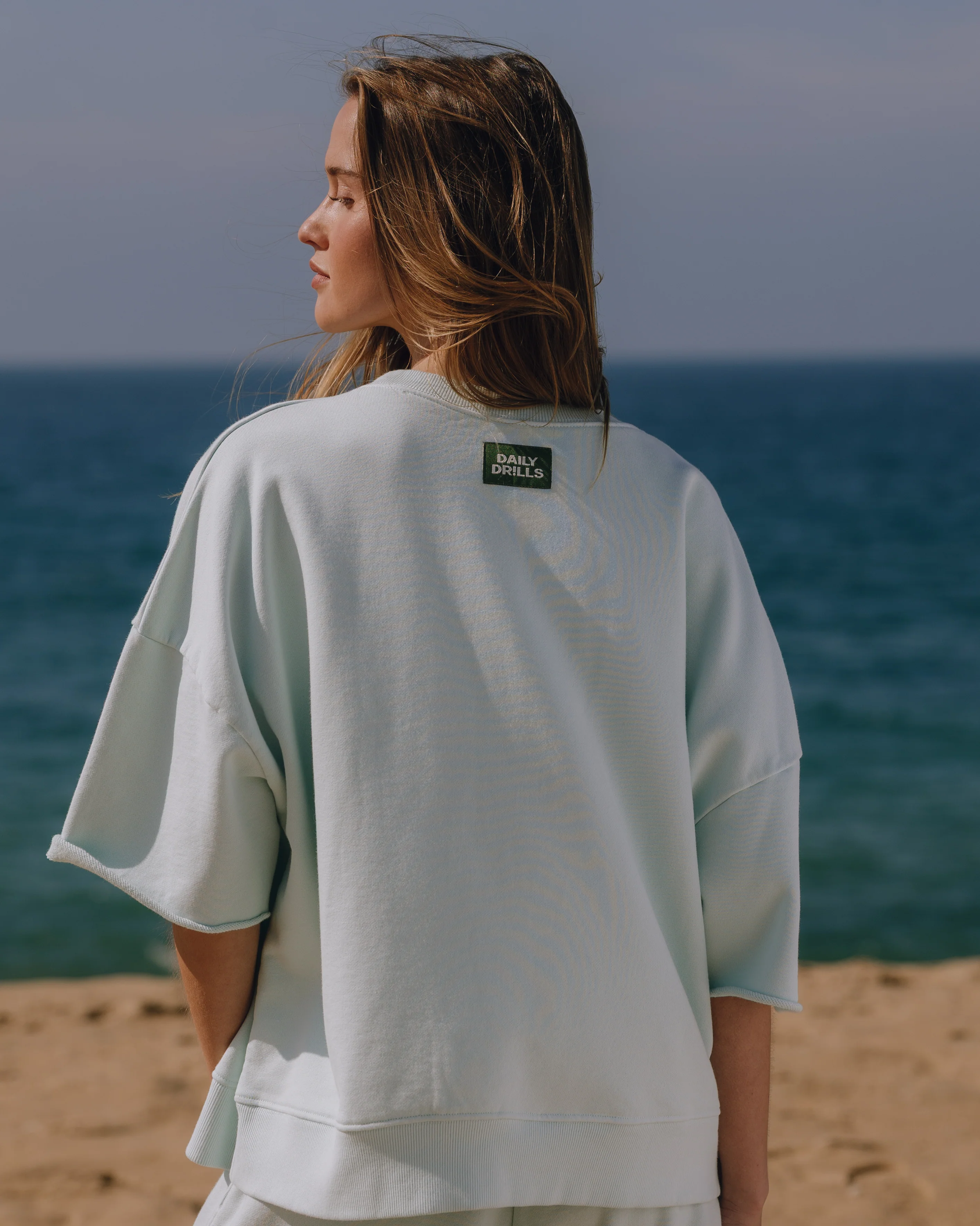 Cropped Sleeve Daily Crew - Lake Day - Image 3