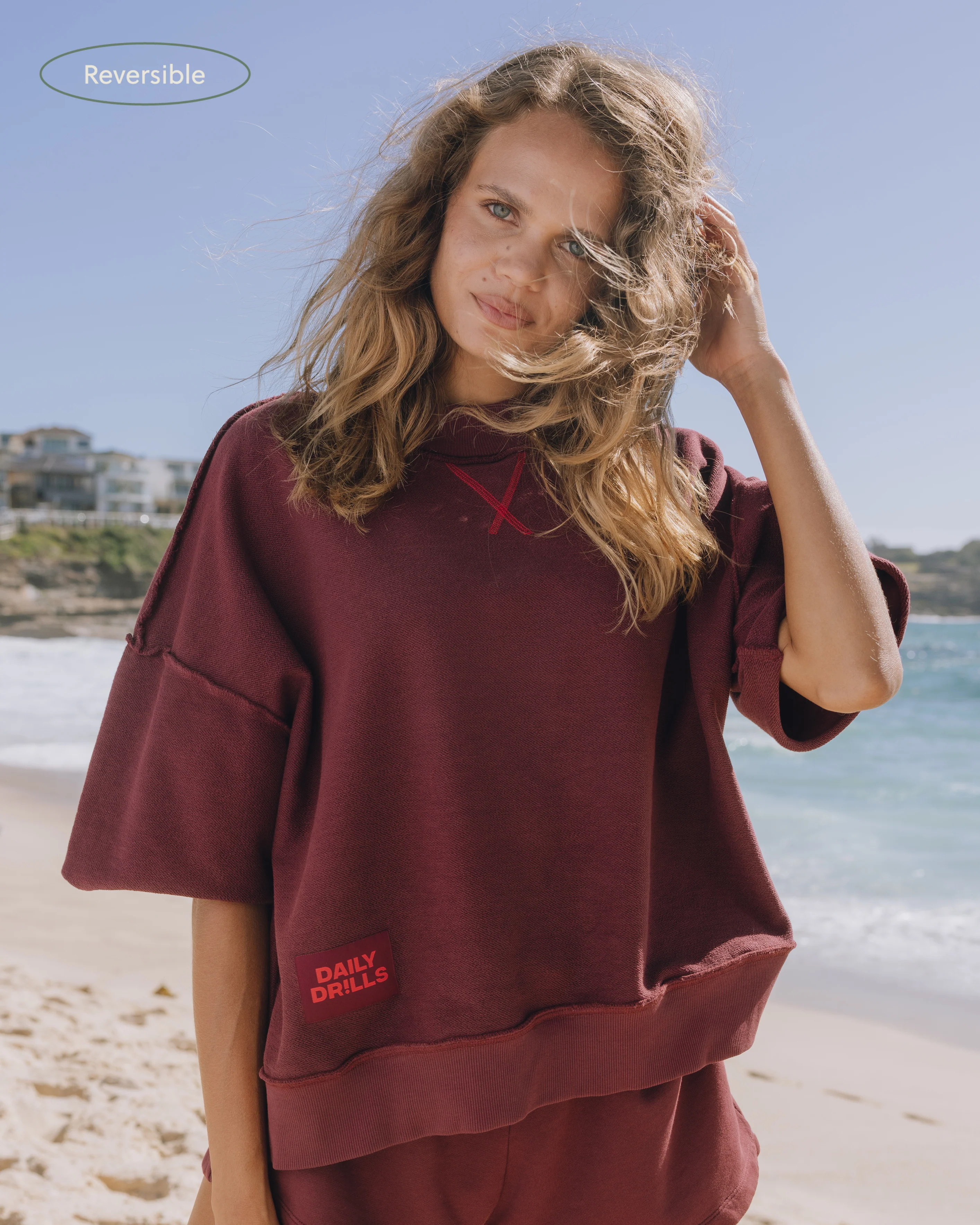 Cropped Sleeve Vintage Crew - Bodega + Heart with Tonal Patch - Image 5