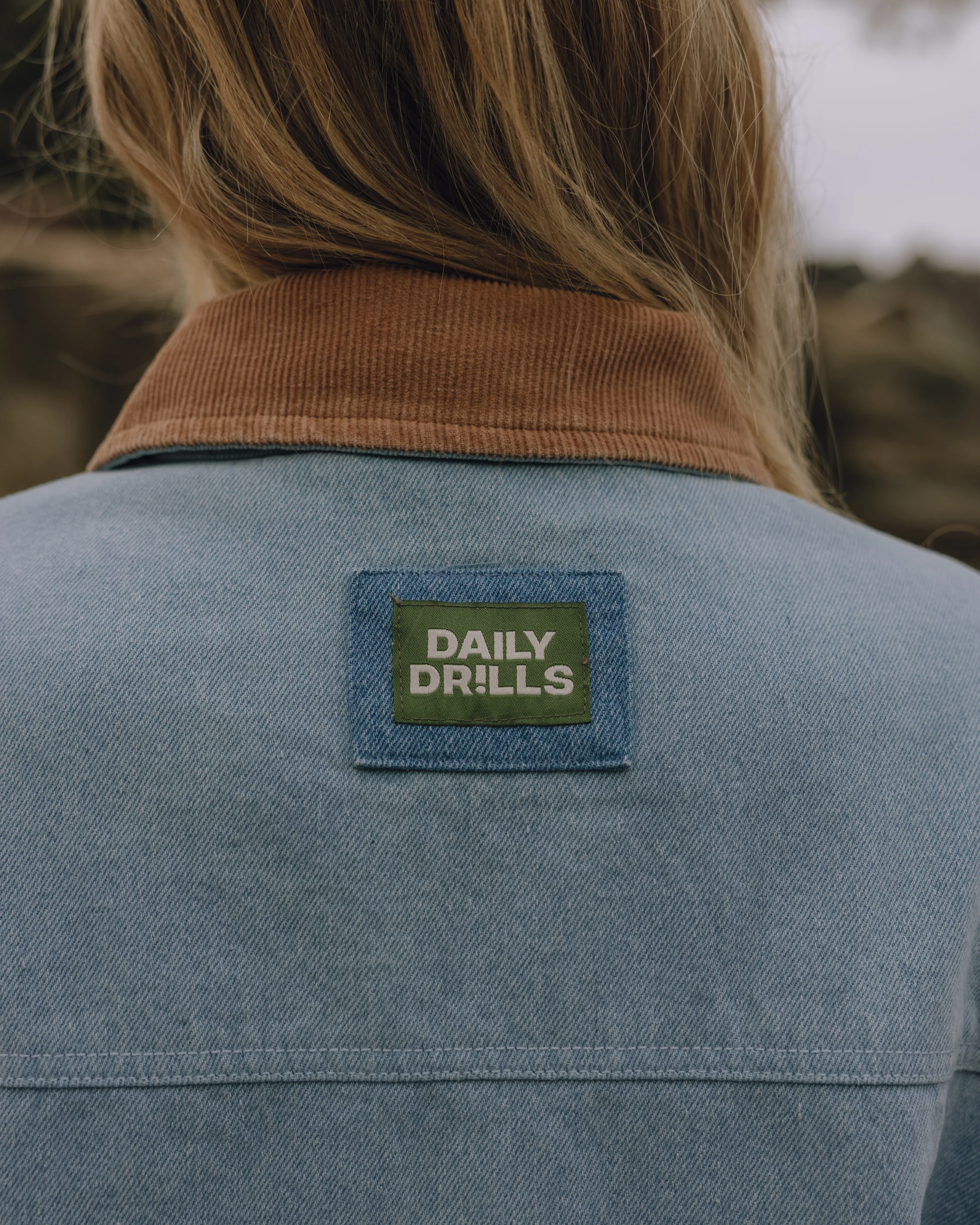 Denim Barn Jacket - Denim + Mousse Collar - Image 5