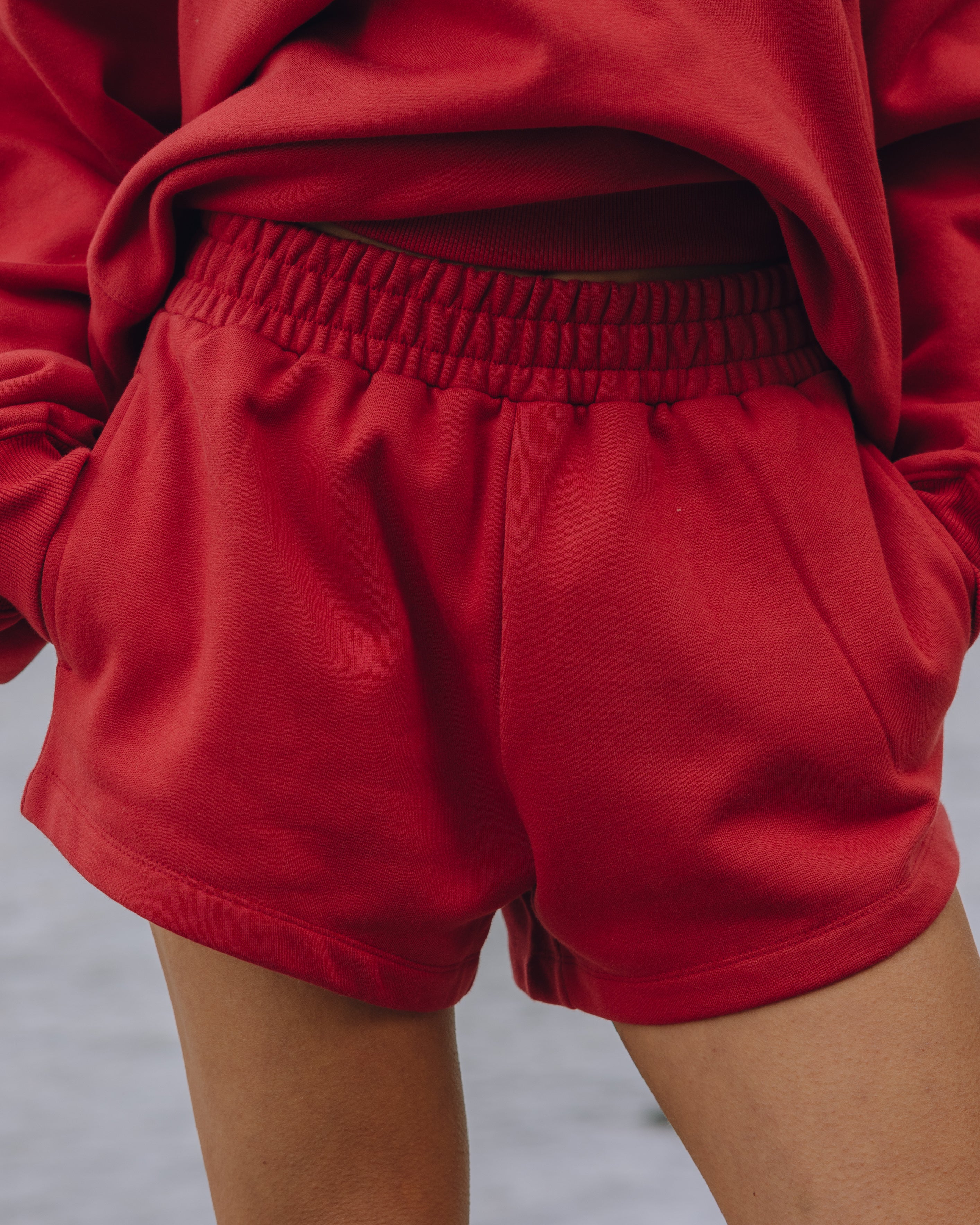 Fleece Super Shorts - Vintage Red - Image 3