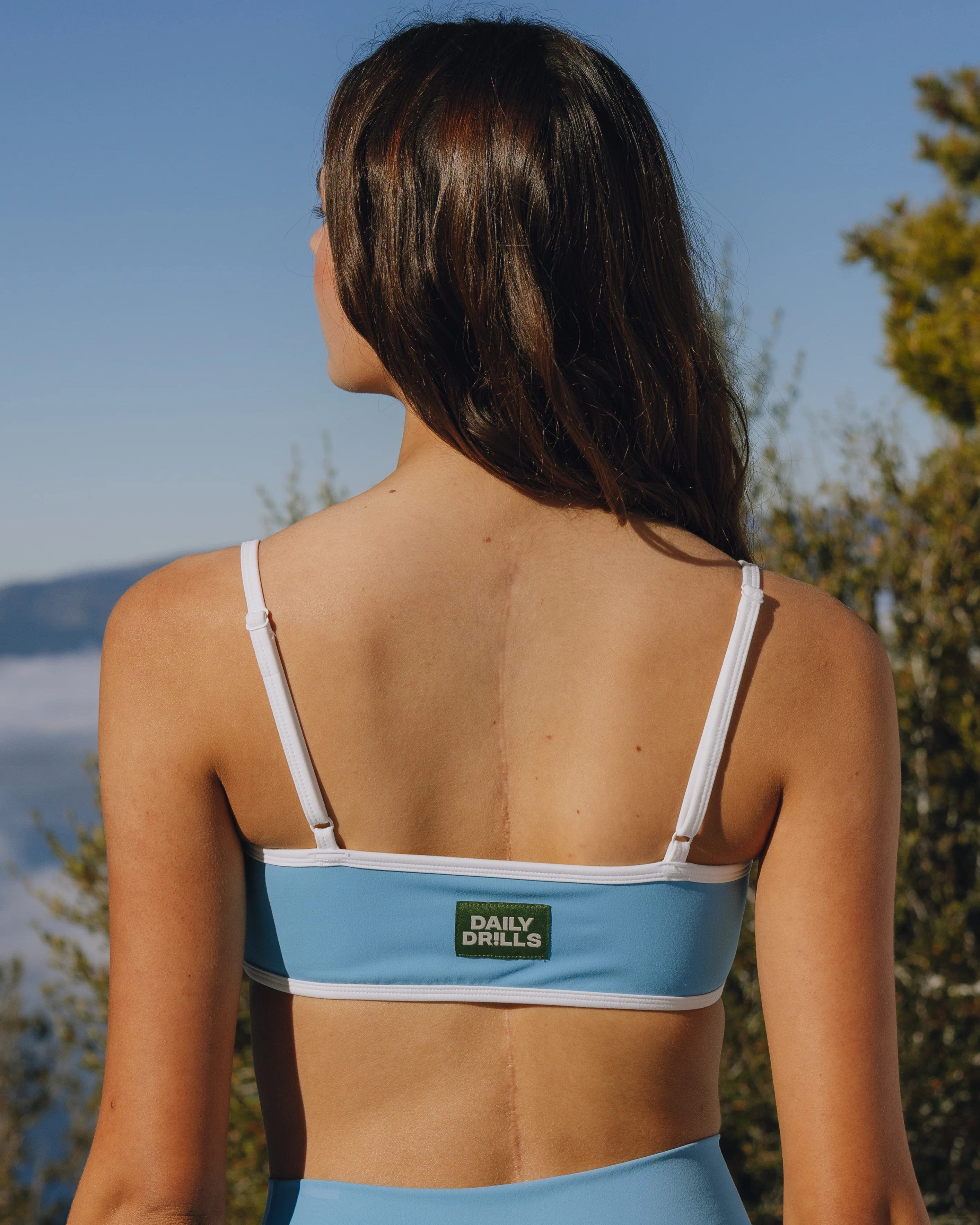 Go! Stretch Bra - Malibu + White - Image 2