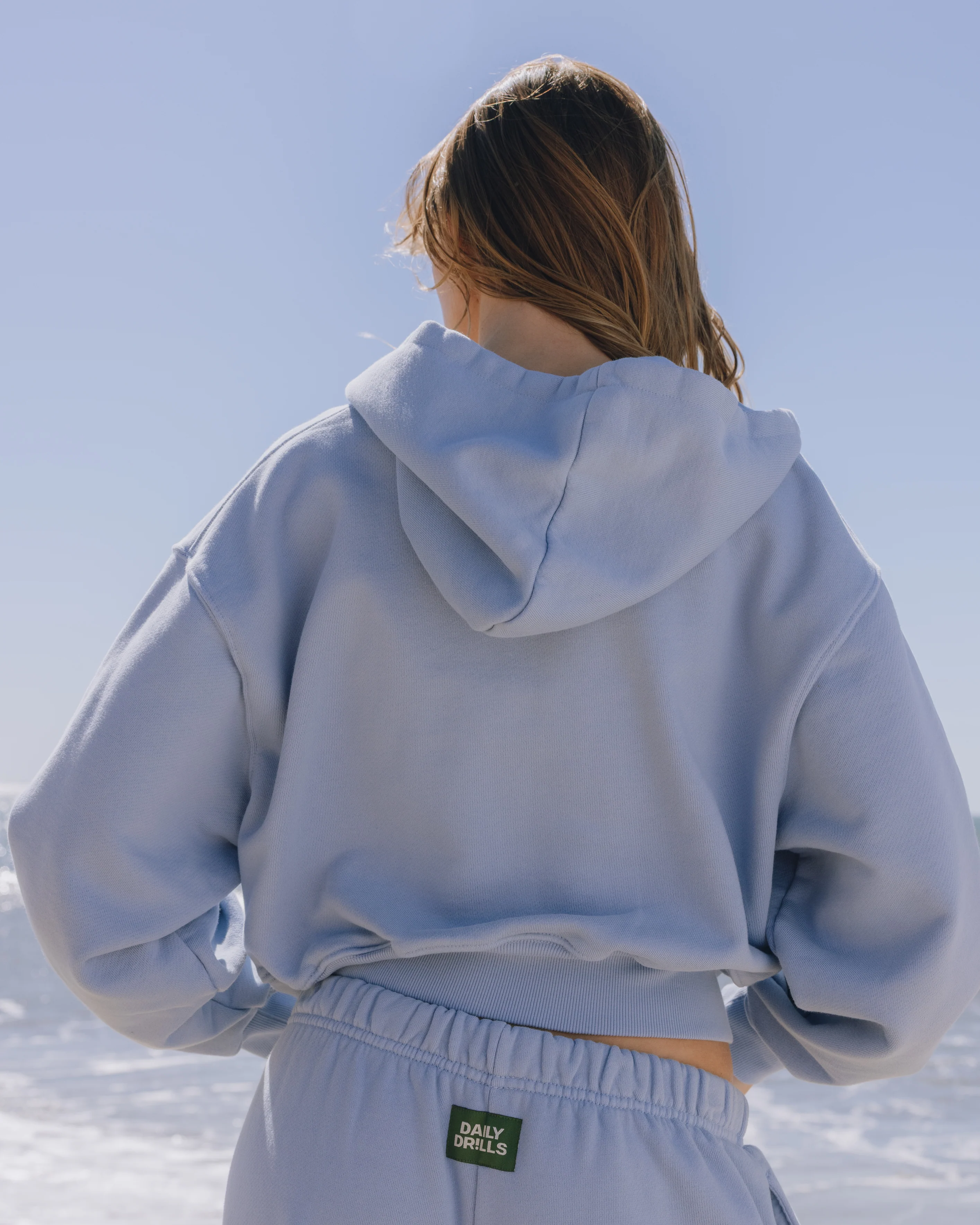Heavyweight Double Zip Hoodie - Mist - Image 2