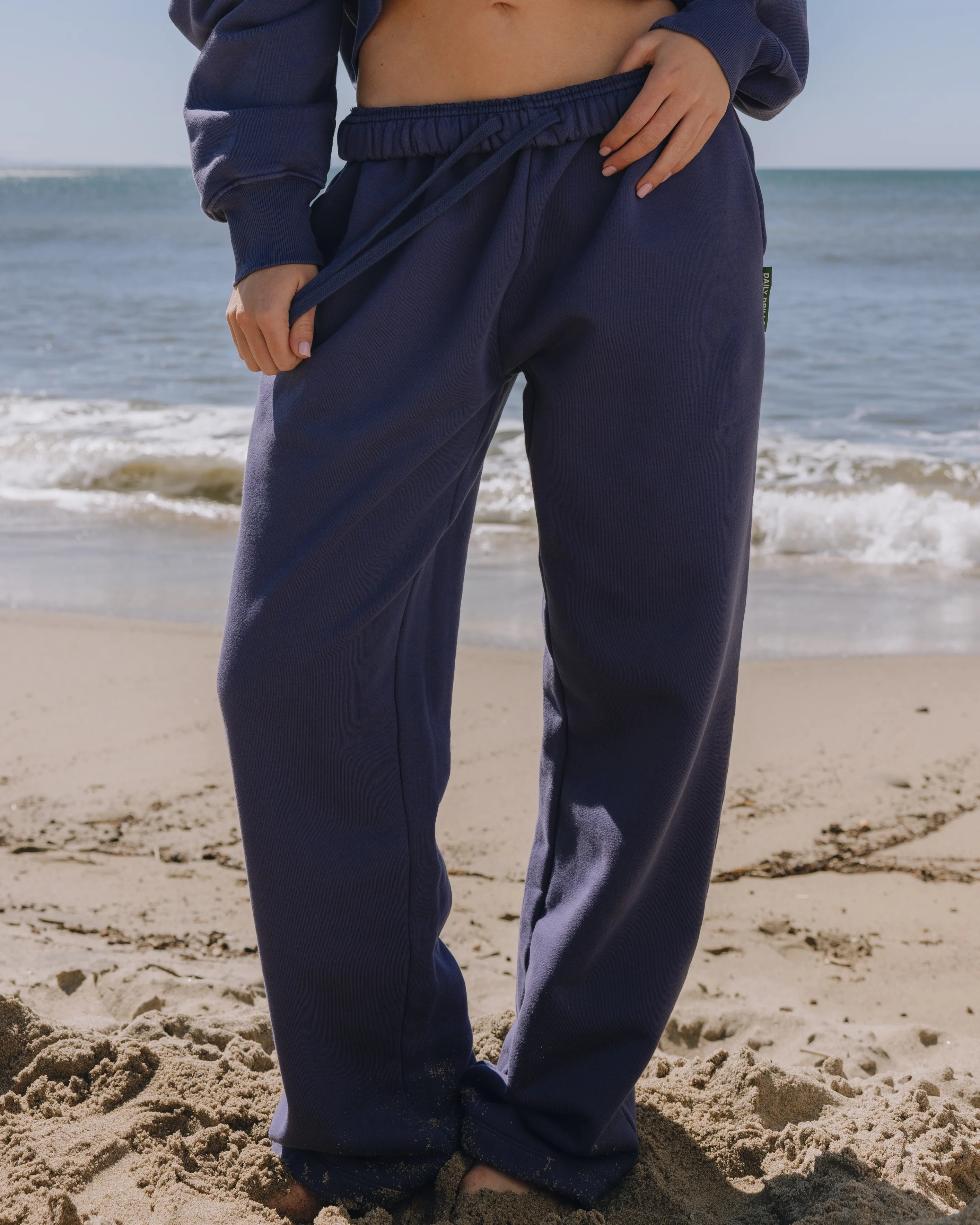 Heavyweight Straight Leg Sweatpants - Navy - Image 3