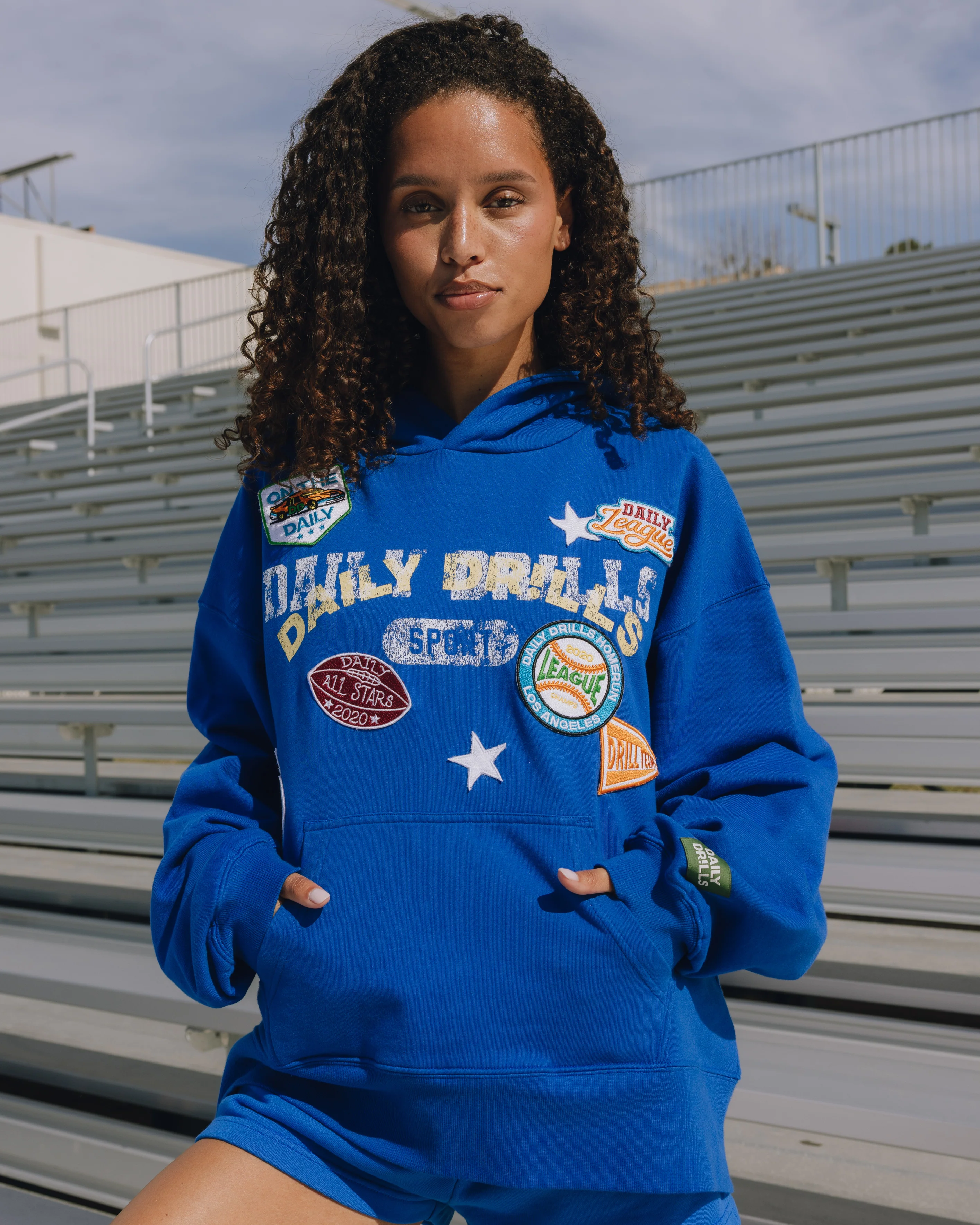 Oversized All Stars Hoodie - Cobalt