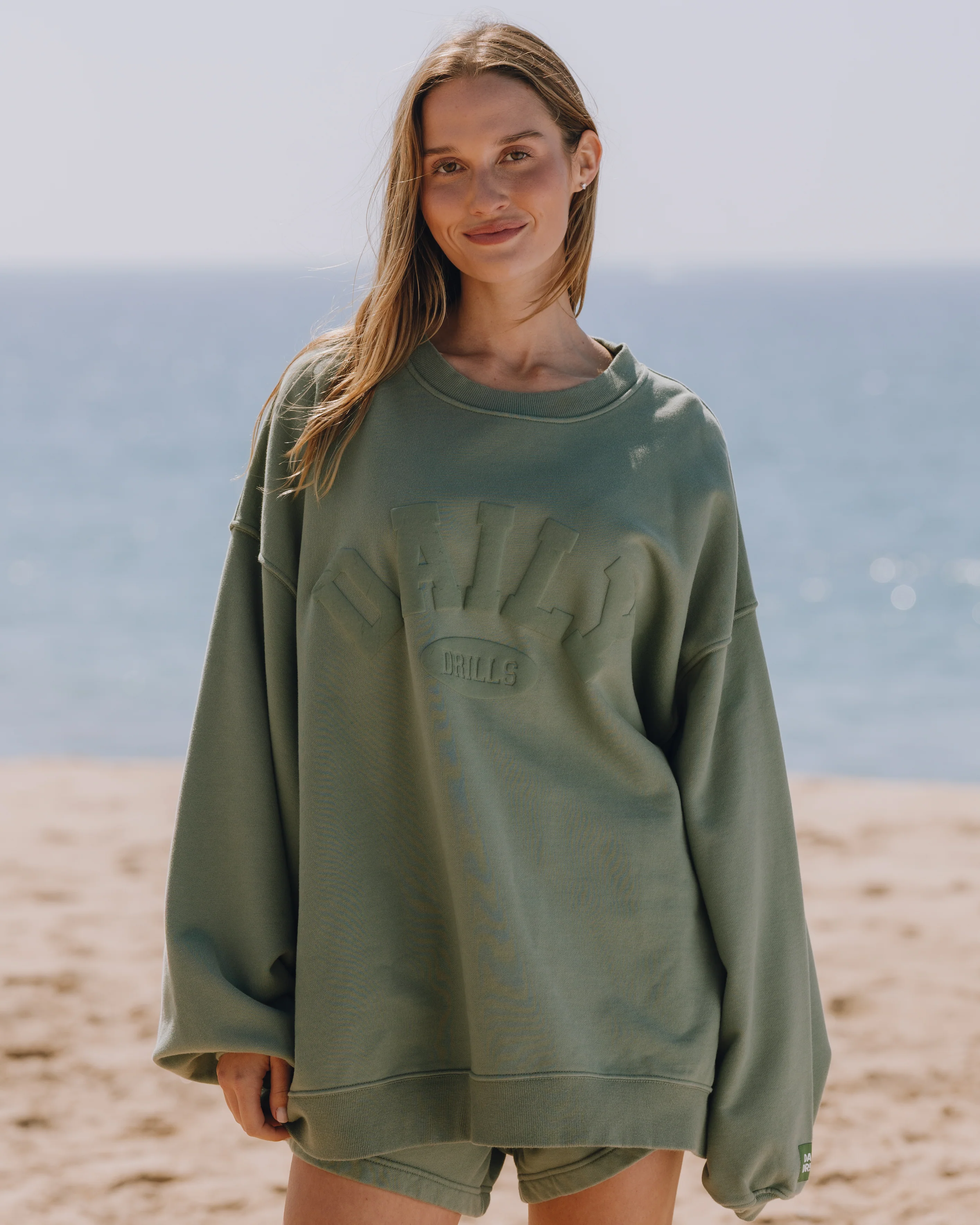 Oversized Daily Crew - DD Green