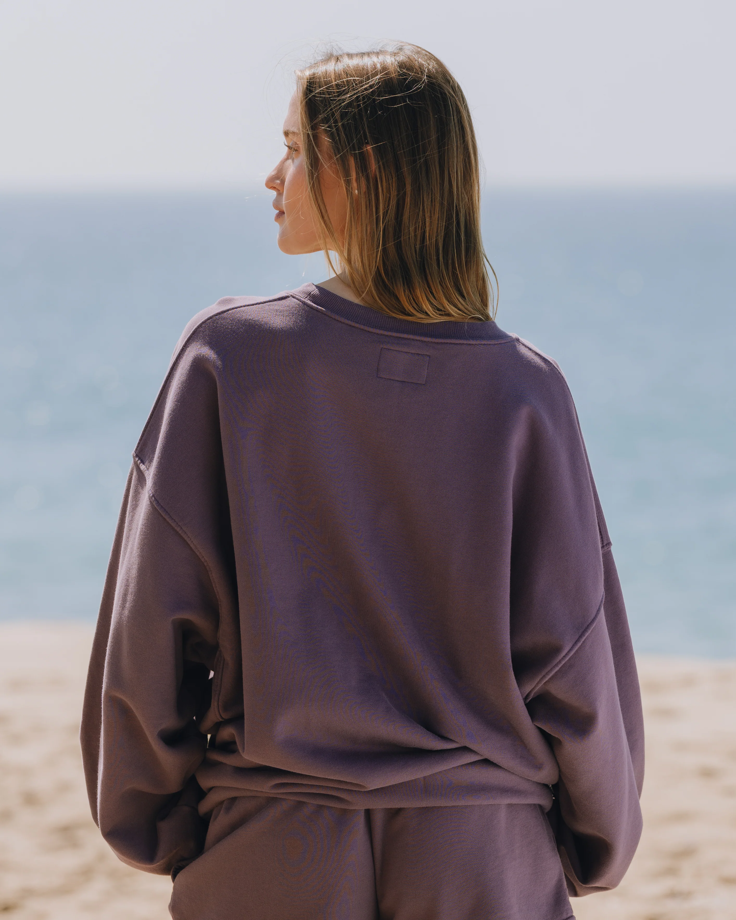 Oversized Daily Crew - Plum - Image 2