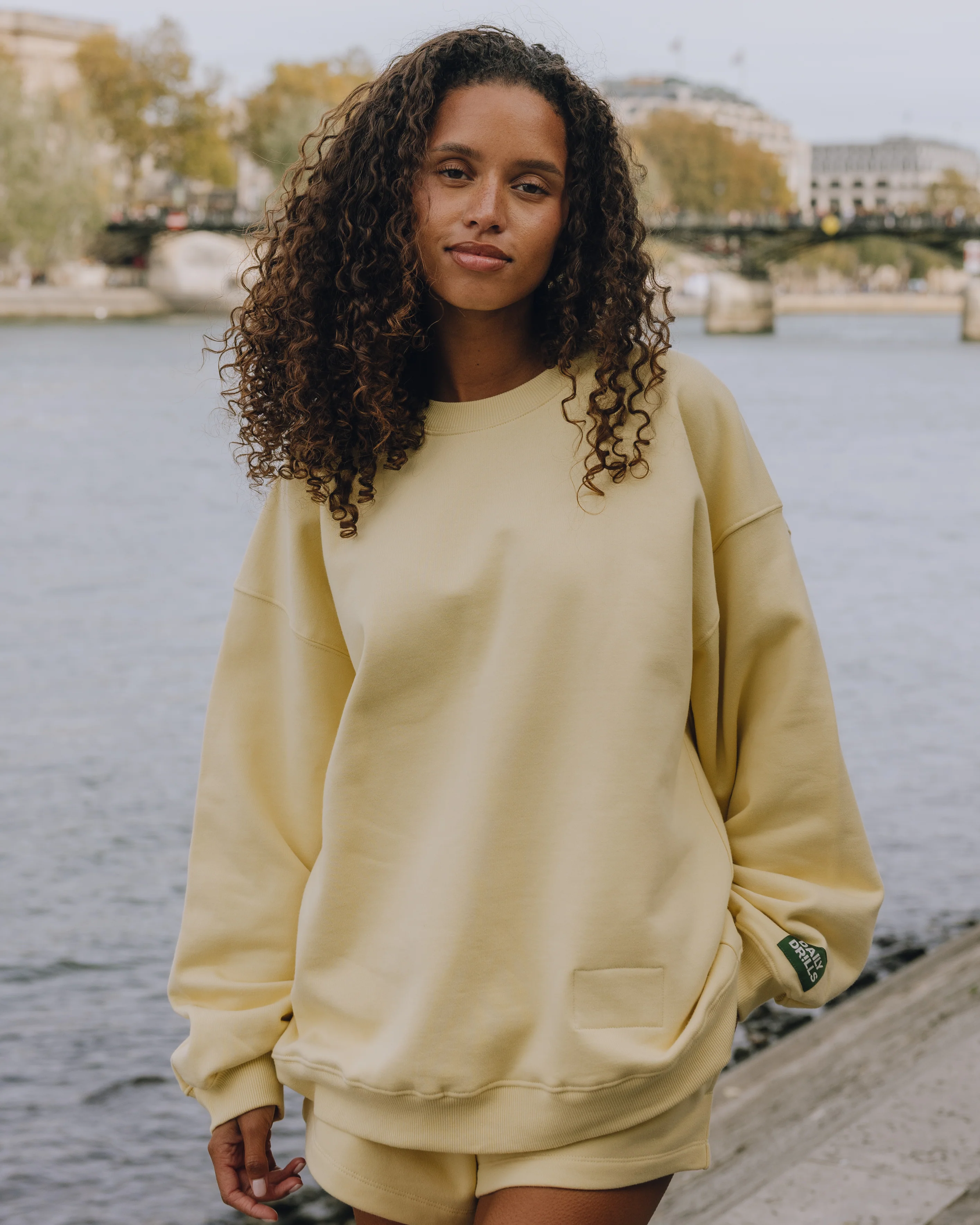 Oversized Fleece Crew - Butter