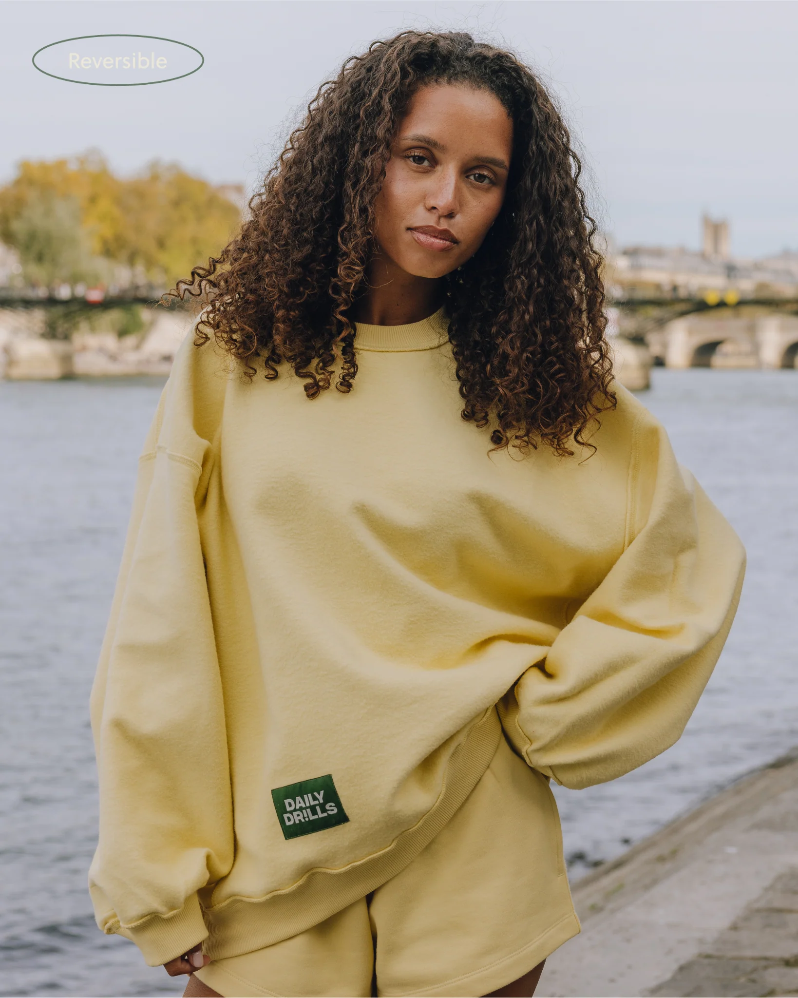 Oversized Fleece Crew - Butter - Image 3