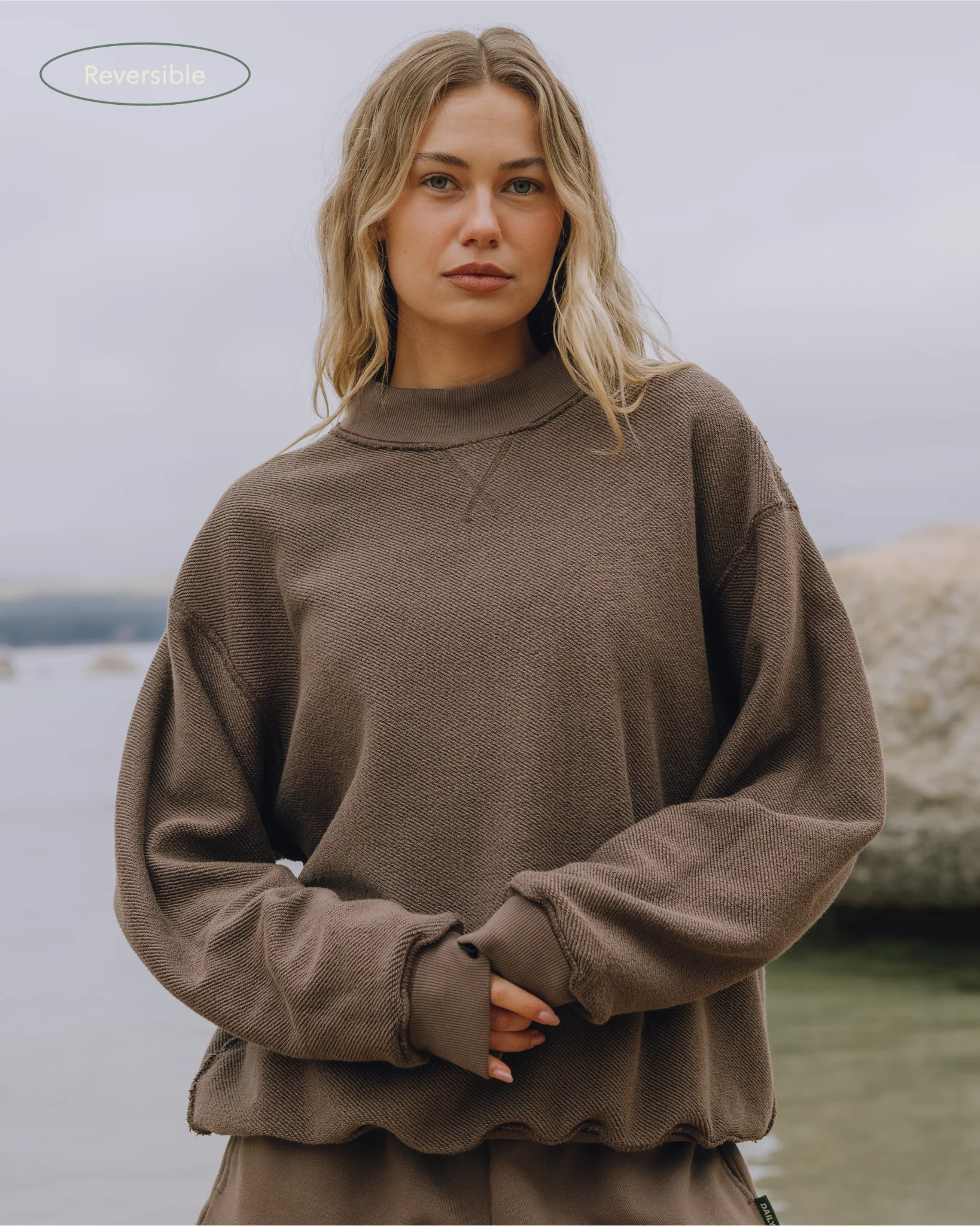 Oversized Heavyweight Vintage Crew - Mocha - Image 5