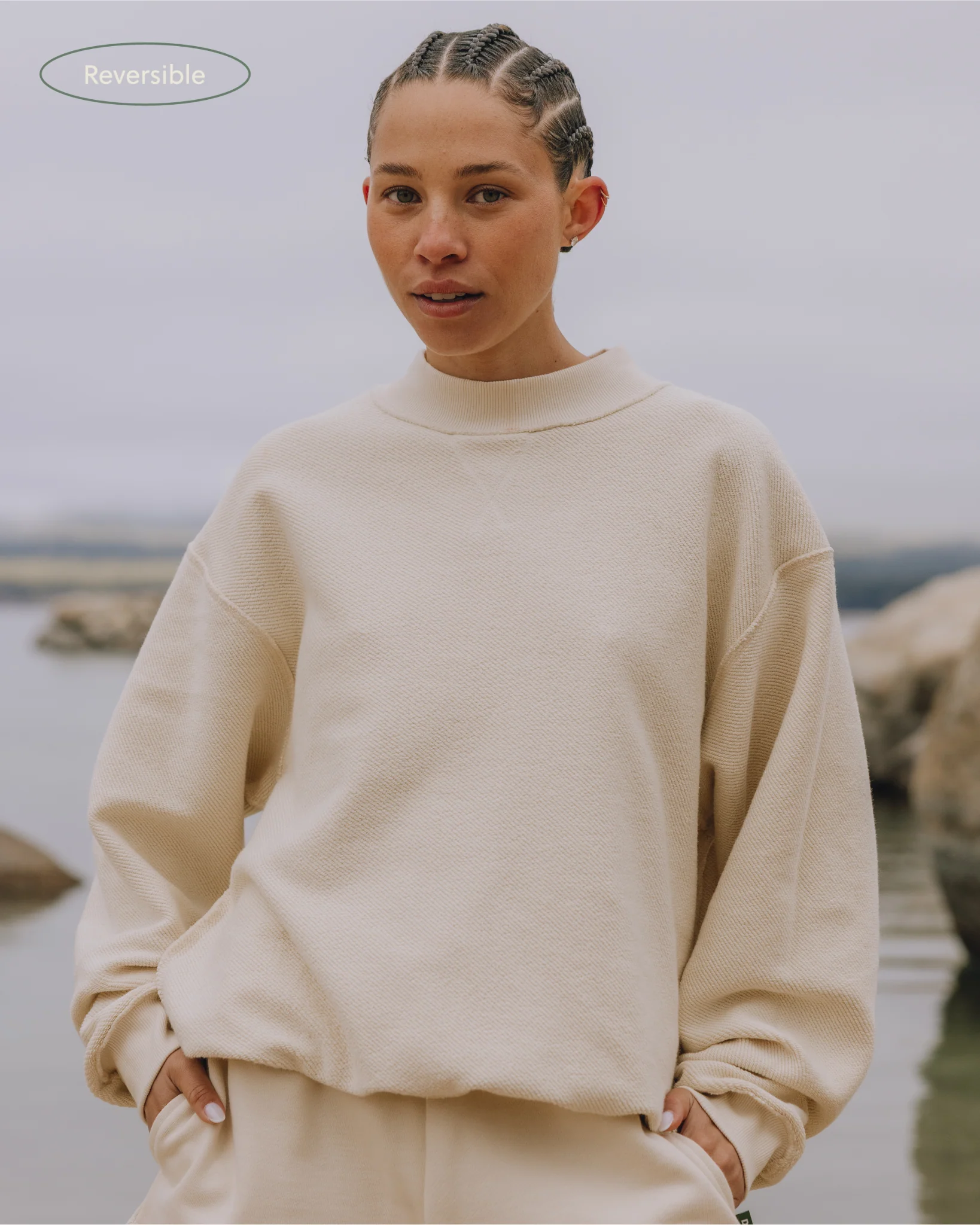 Oversized Heavyweight Vintage Crew - Sand - Image 4