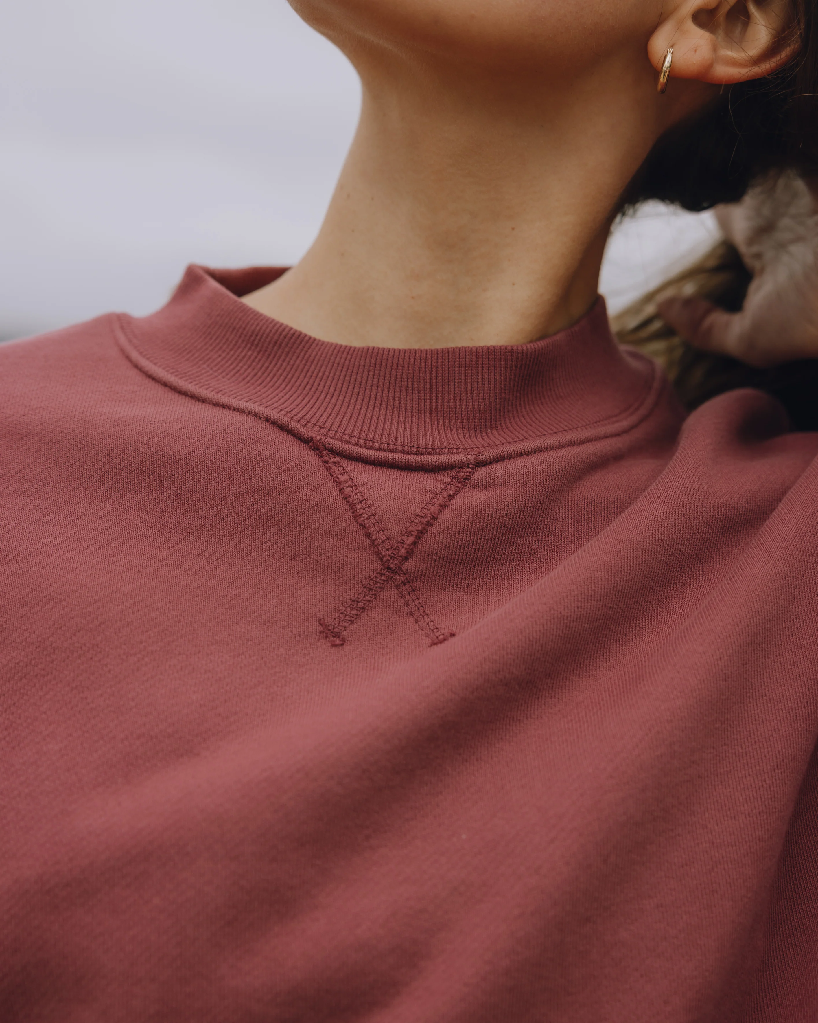 Oversized Heavyweight Vintage Crew - Wine - Image 3
