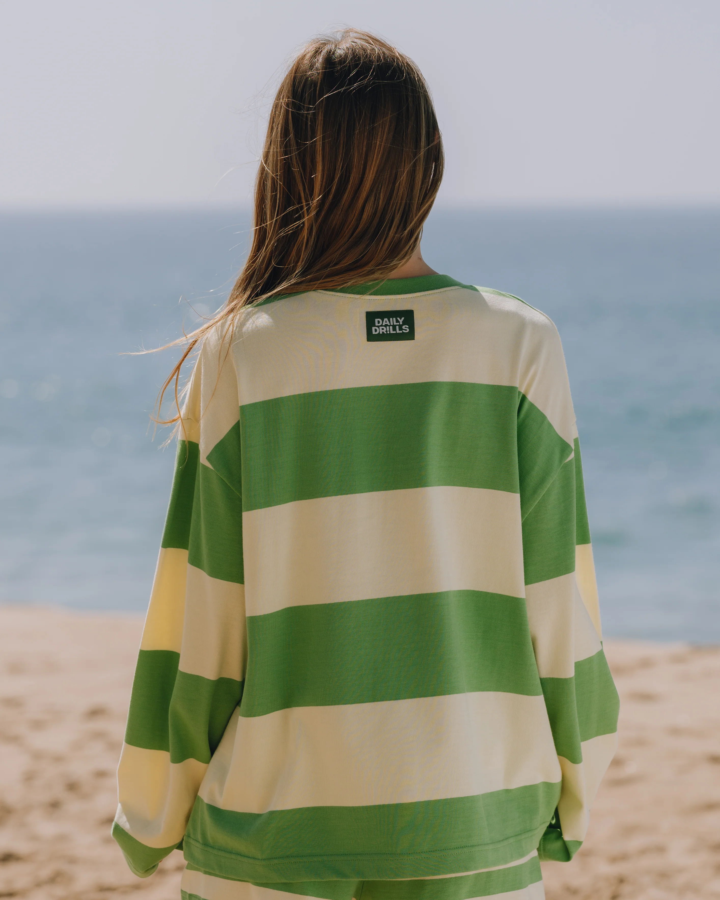 Oversized Long Sleeve - Lucky + Lemonade Stripe - Image 3