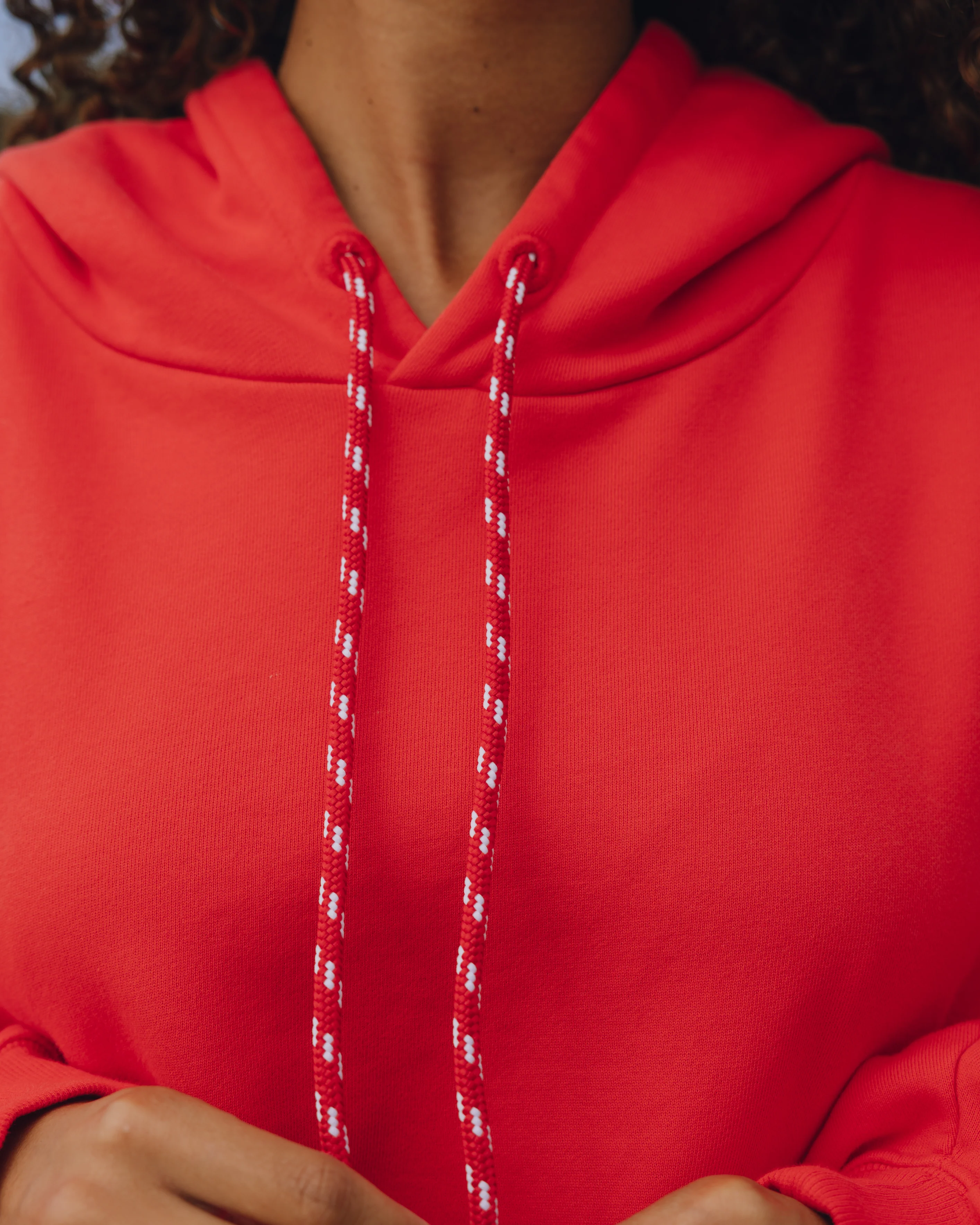 Oversized Paracord Hoodie - Heart with Monochrome Patch - Image 3