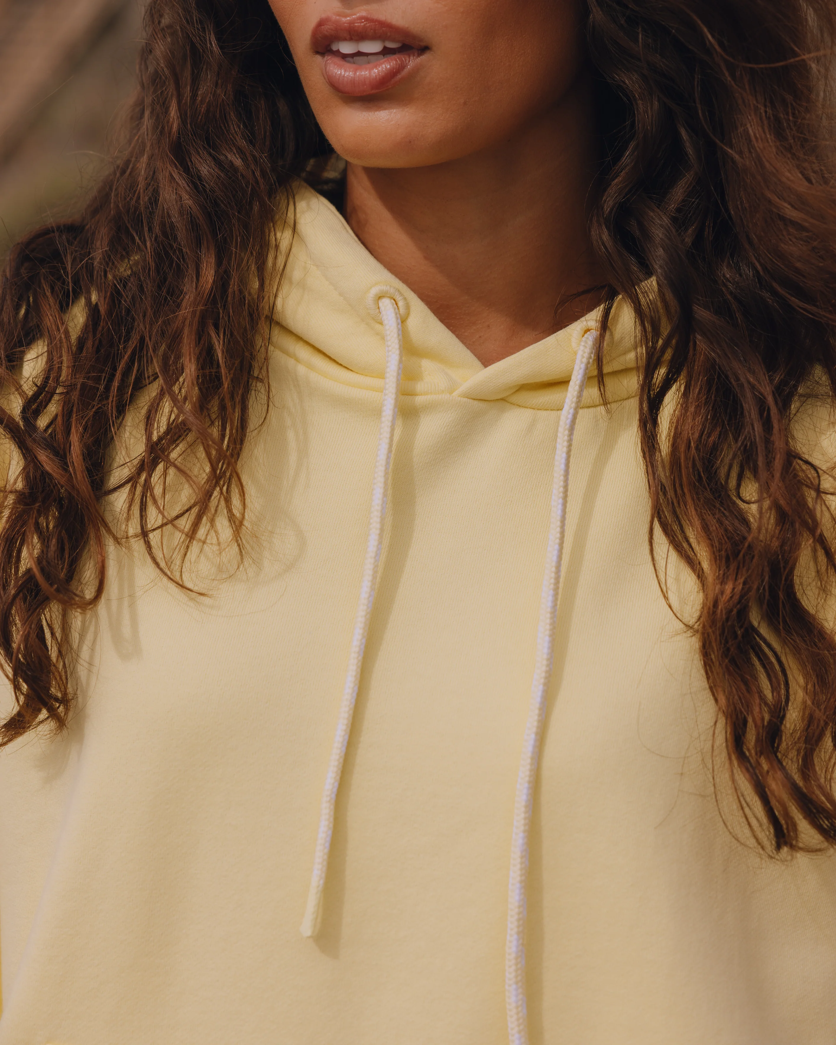 Oversized Paracord Hoodie - Lemonade with Monochrome Patch - Image 3
