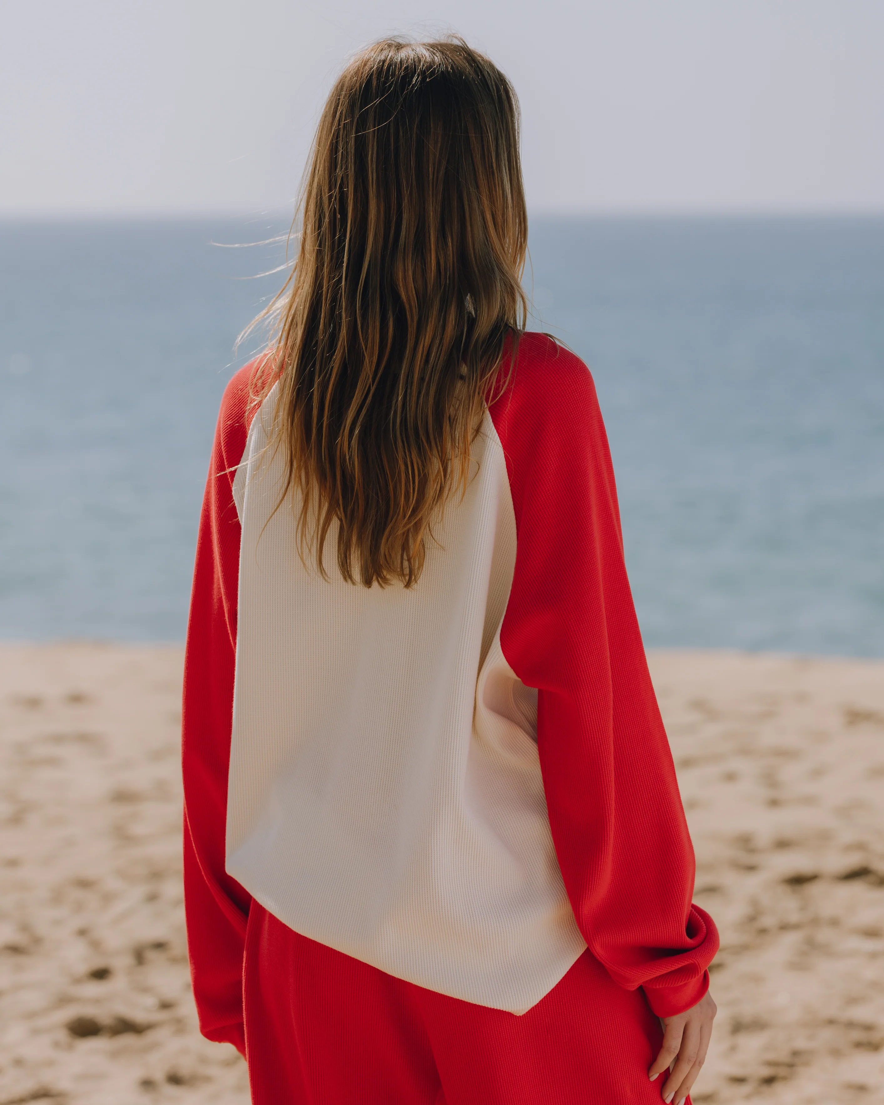 Oversized Raglan Thermal - Heart + Cream - Image 3