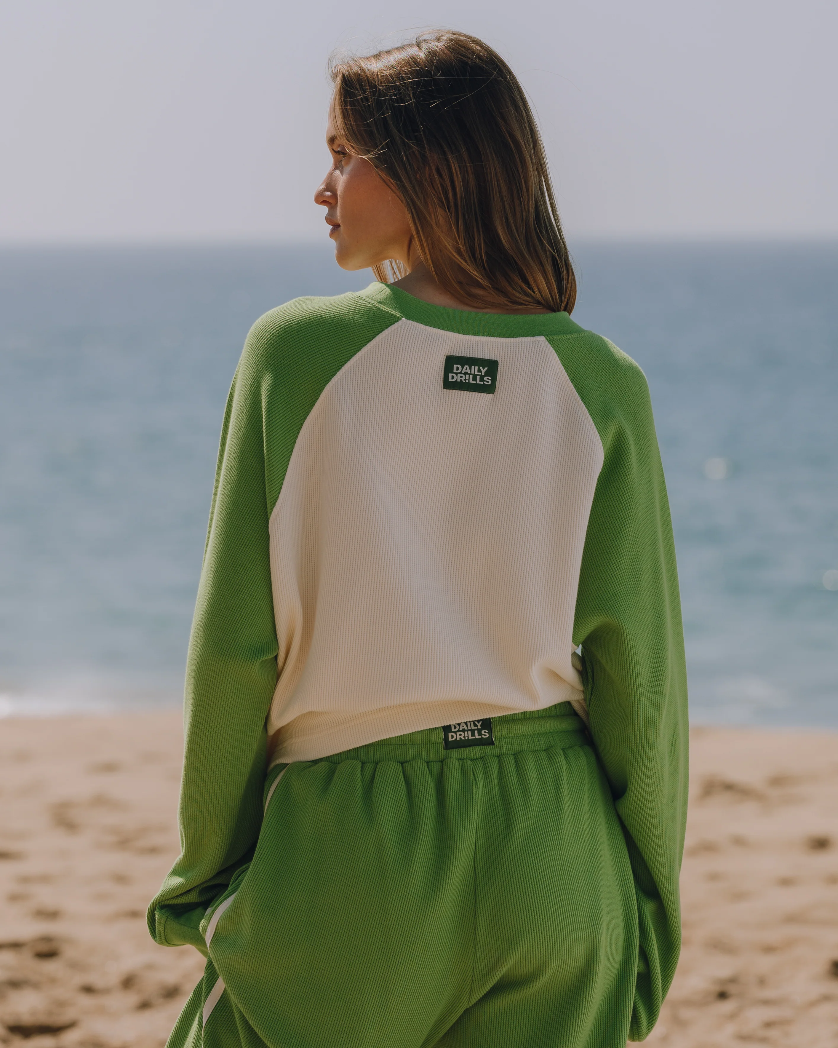 Oversized Raglan Thermal - Lucky + Cream - Image 3