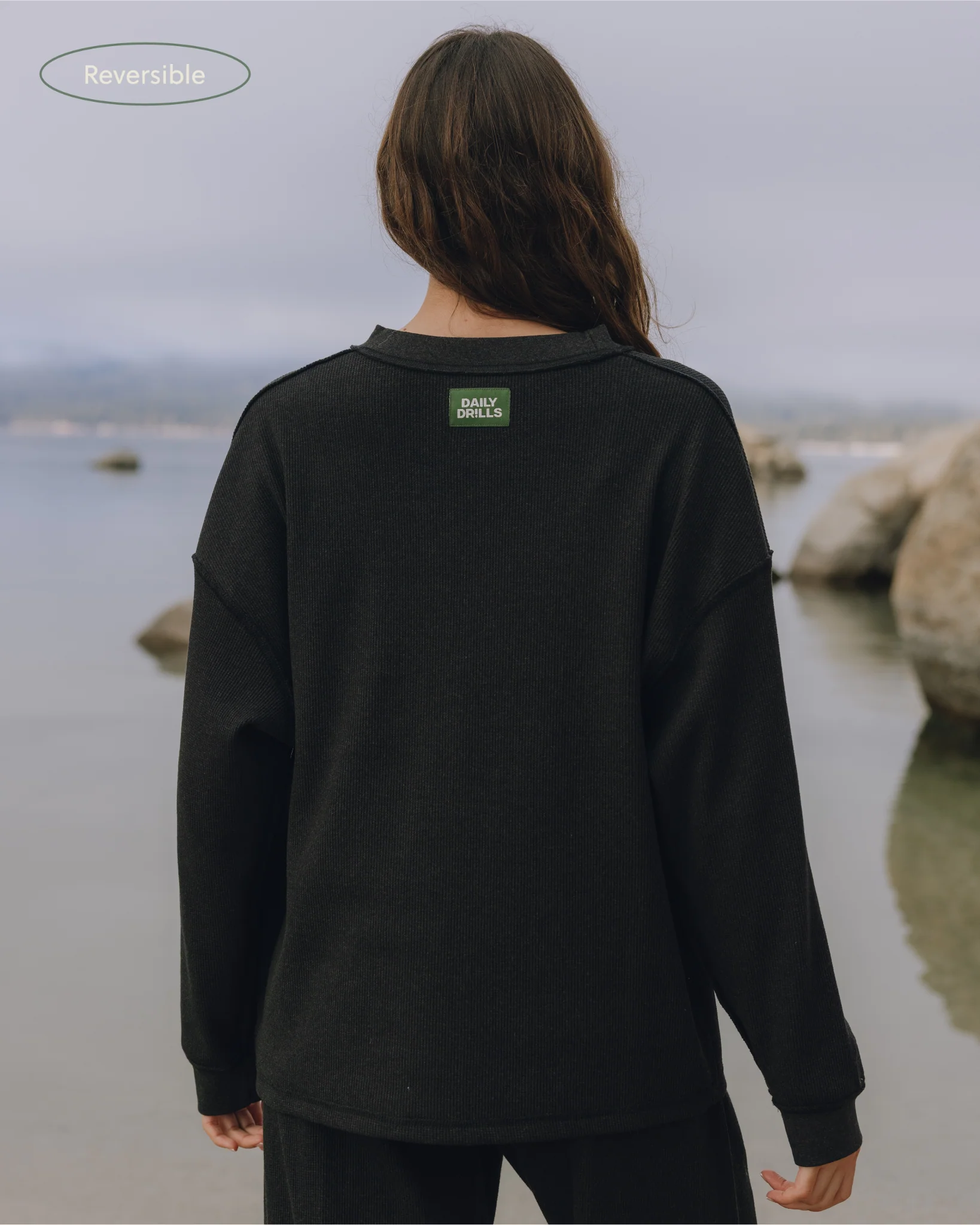 Oversized Thermal - Charcoal Grey - Image 3