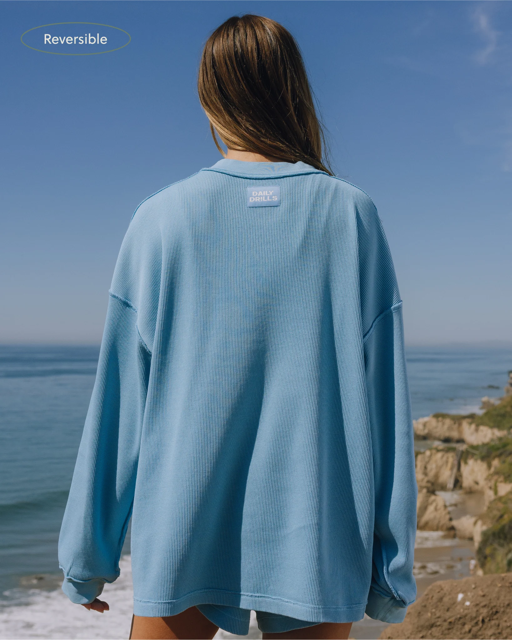 Oversized Thermal - Sunsoaked Malibu with Monochrome Patch - Image 3