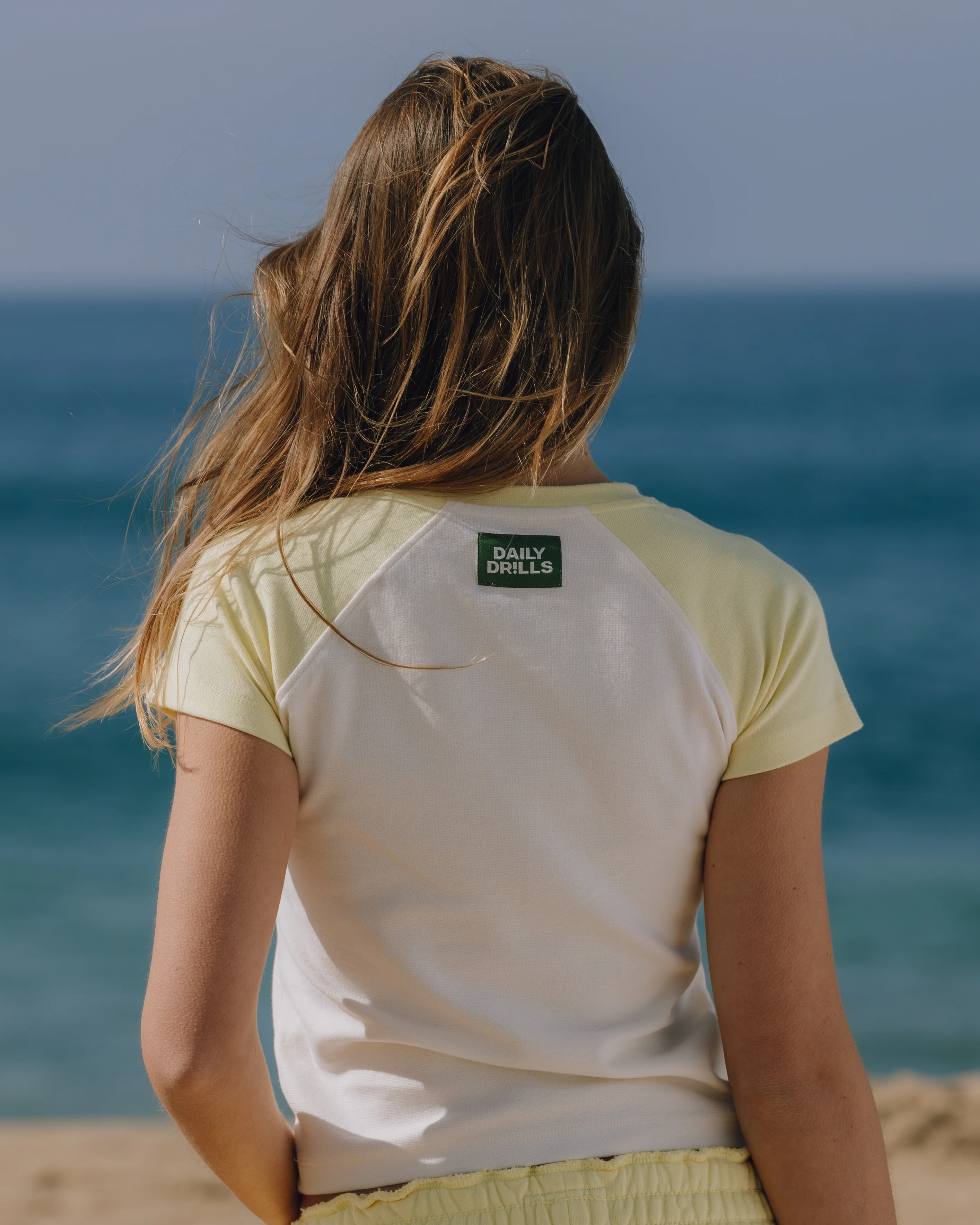 Raglan Everyday Tee - Lemonade + Cream - Image 3