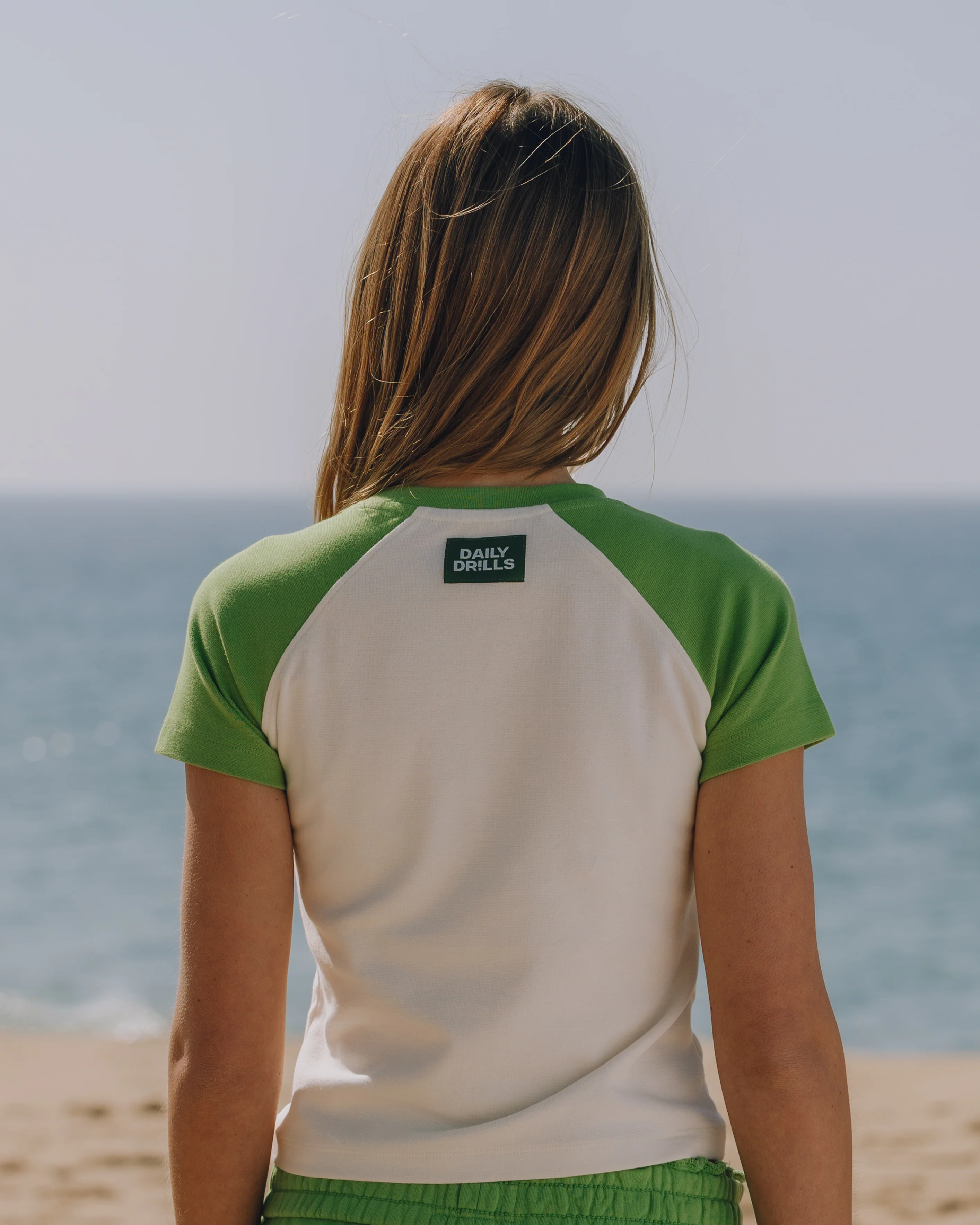 Raglan Everyday Tee - Lucky + Cream - Image 3