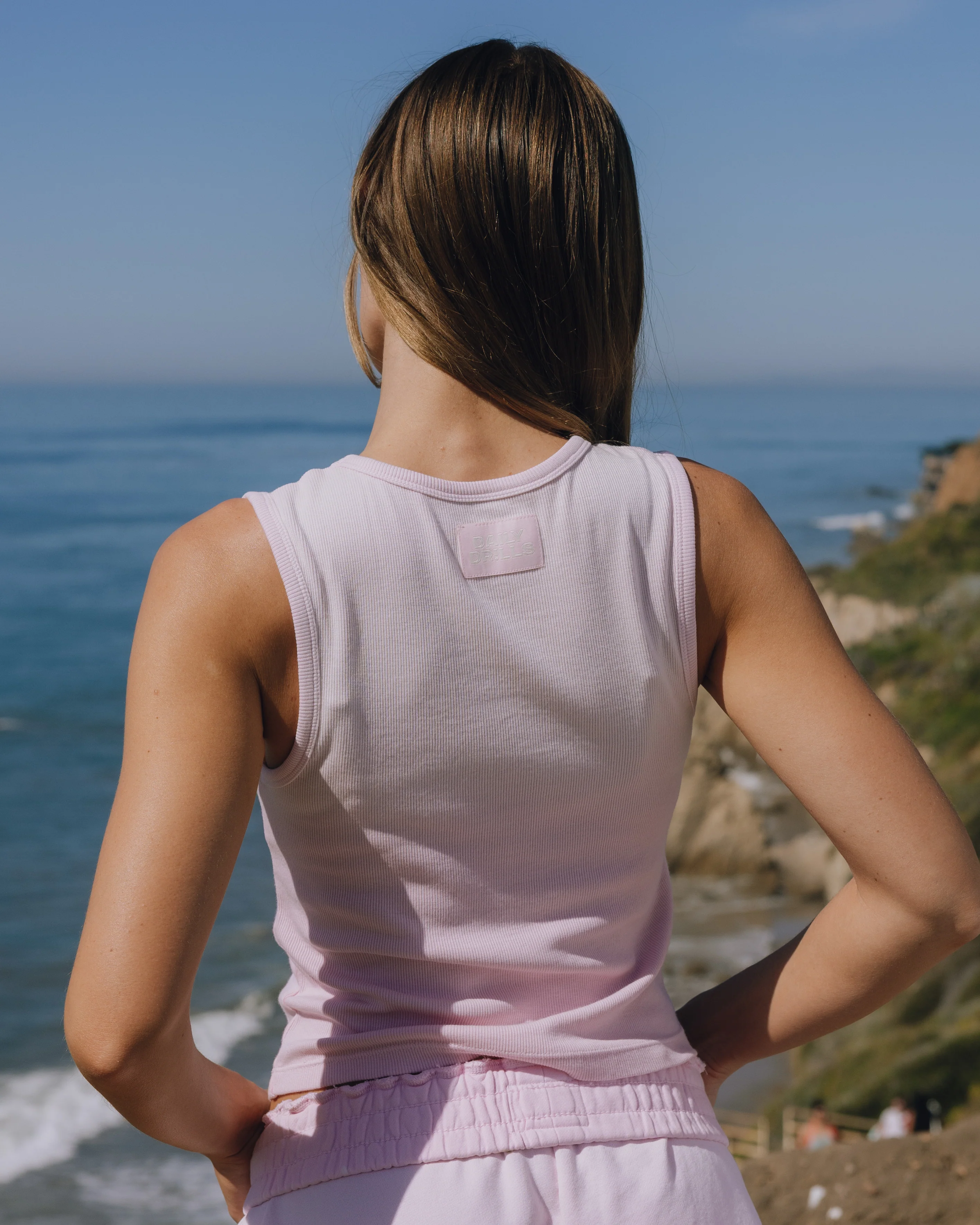Square Neck Tank - Sunsoaked Cupid with Monochrome Patch - Image 2