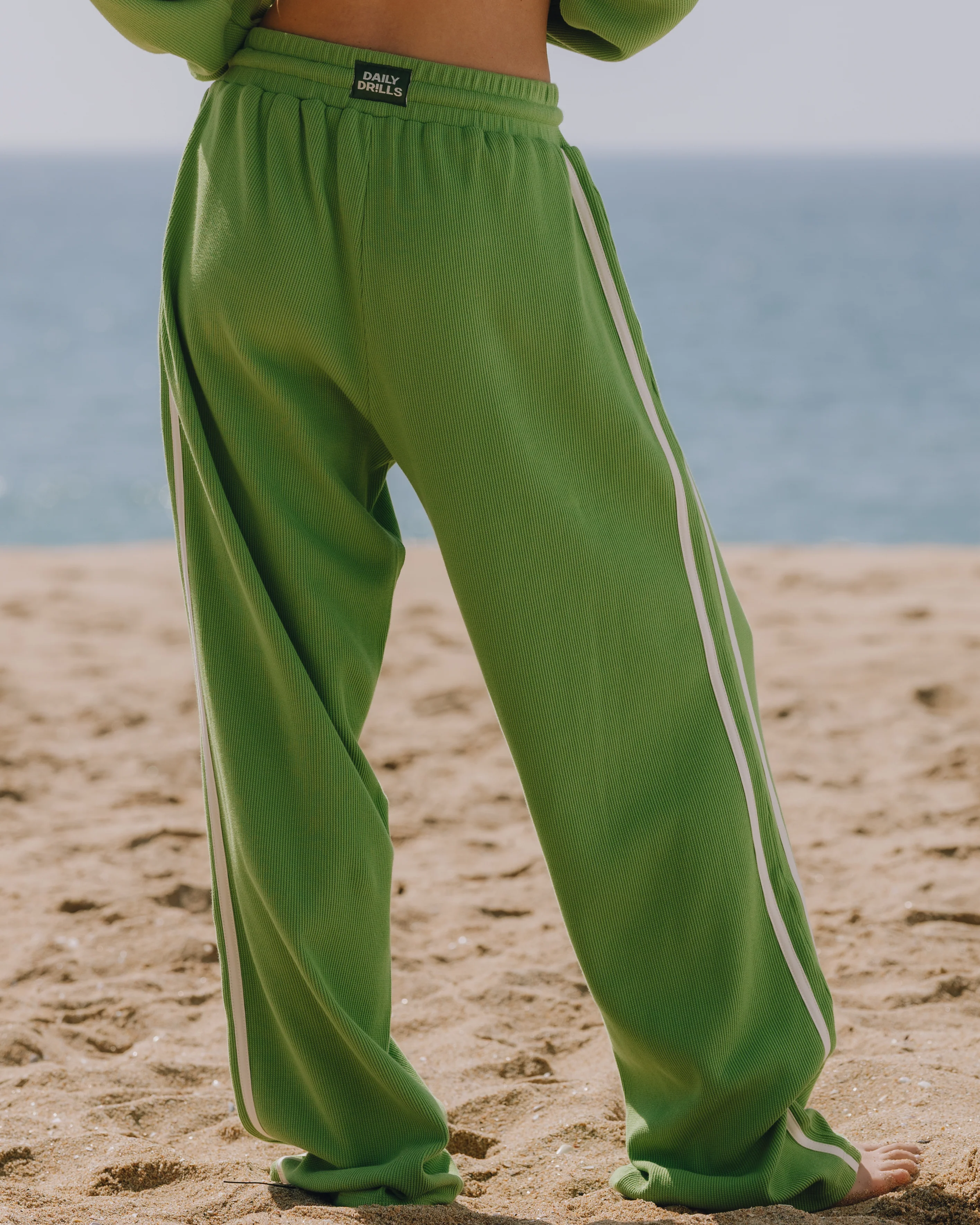 Thermal Resort Pants with Stripes - Lucky + Cream - Image 3
