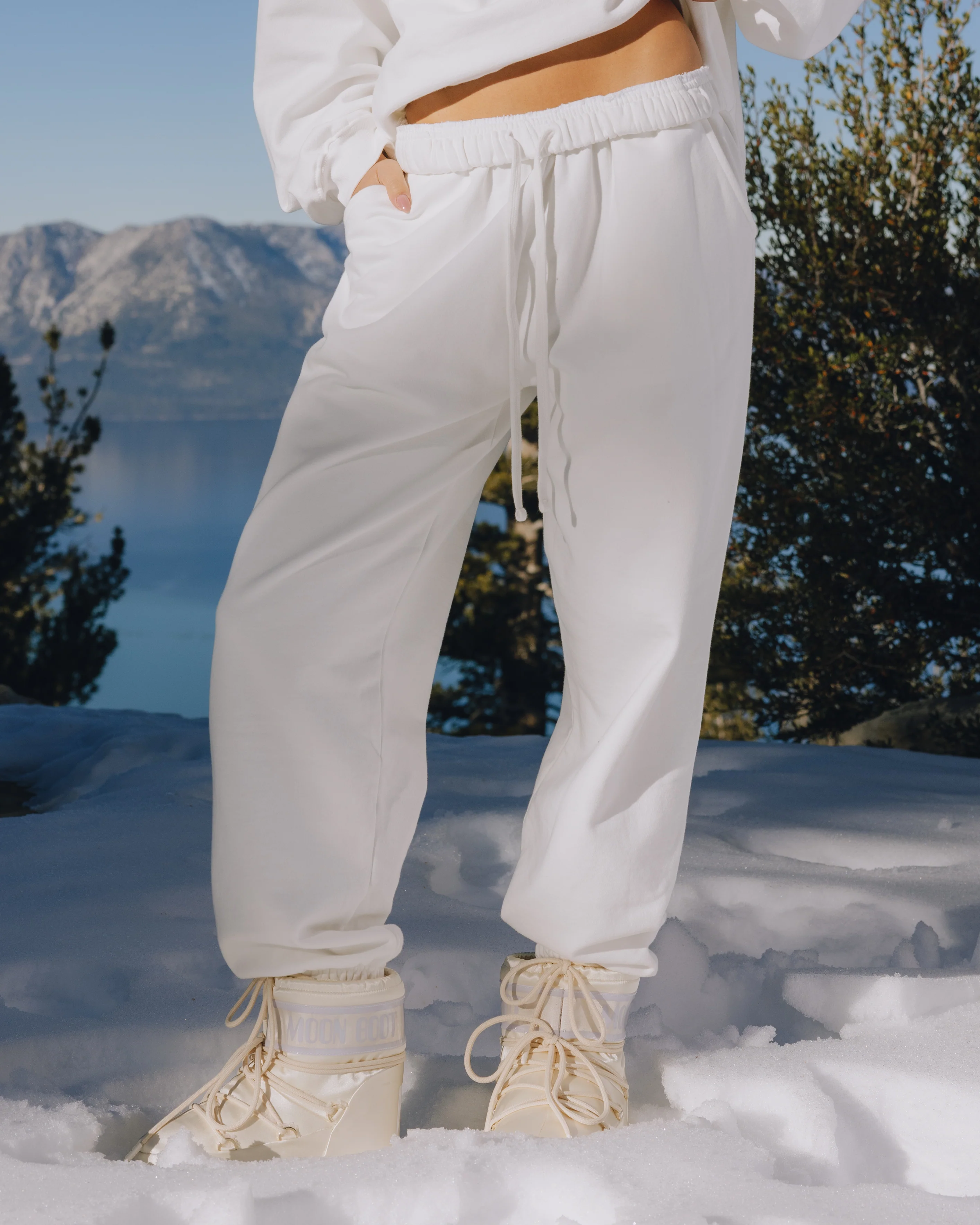 Unisex Joggers - White - Image 3